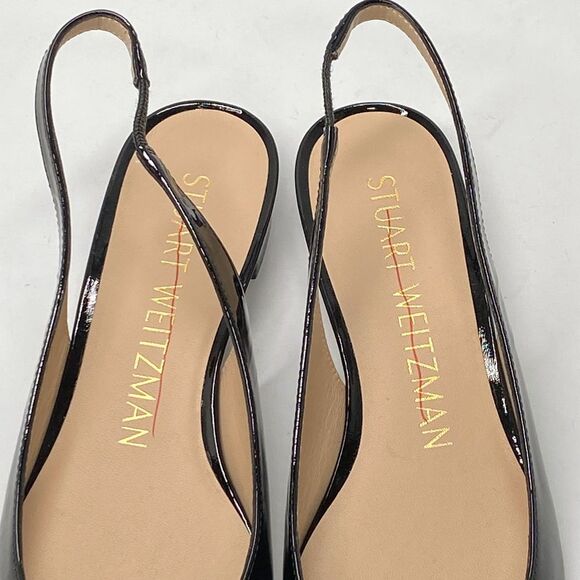 Stuart Weitzman Patent Leather Slingback Flats size 7.5 - Picture 3 of 11